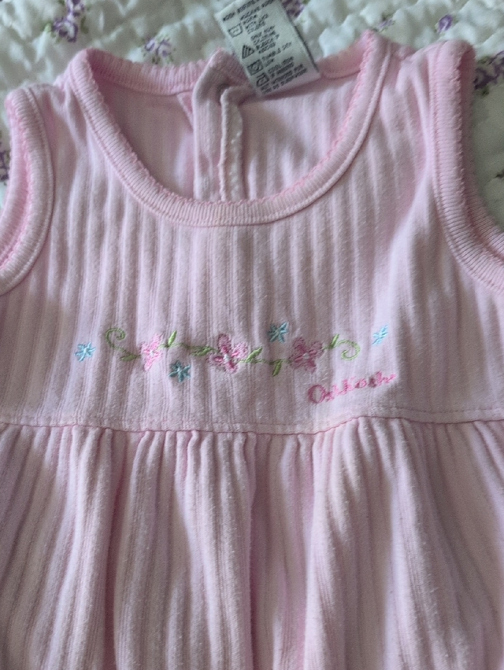 Vintage Oshkosh Bgosh Girls Pink‎ Romper Baby 6-9 Months